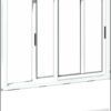 Ventana corrediza linea modena abierta