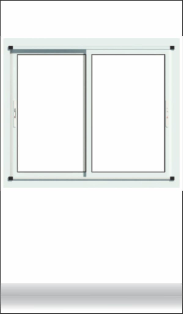 Ventana corrediza vidrio entero