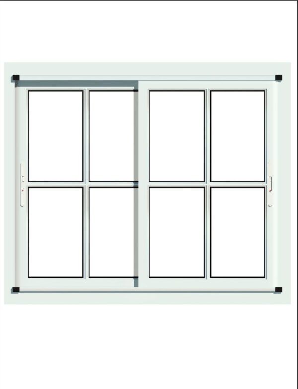 Ventana corrediza vidrio repartido
