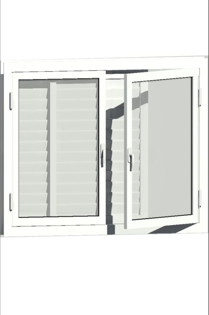 Ventana simple con celosia abierta v.e 1